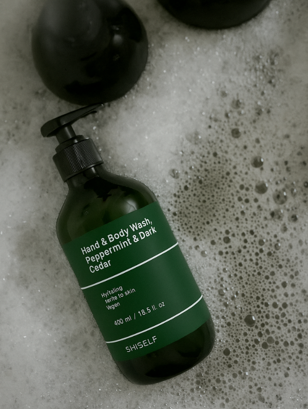Hand & Body Wash, Peppermint & Dark Cedar